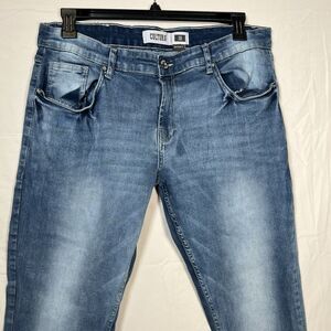 Cultura Mens Jeans 38 Blue Skinny Fit Stretch Medium Wash Denim